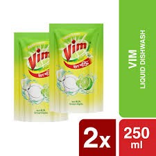 VIM DISHWASHING LIQUID POUCH 250ML 2pack