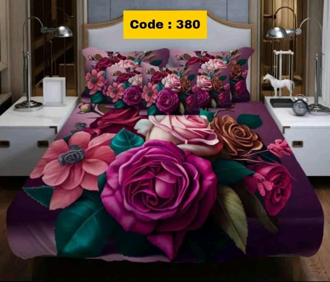 King size 3d Waterproof bedsheets Set