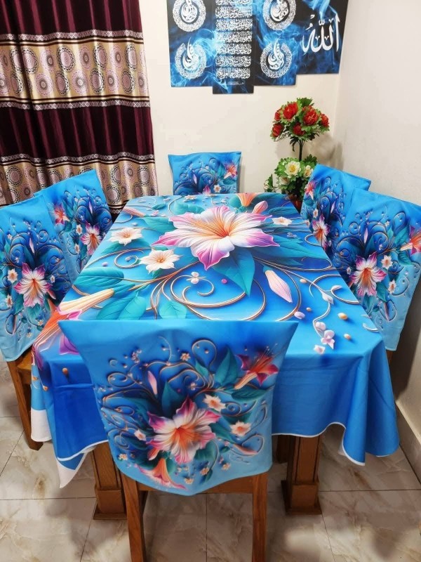Premium 3d Print Dining Table cover Set