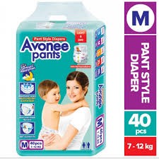 Avonee Pant System Diaper  M(7-12kg) 40pcs