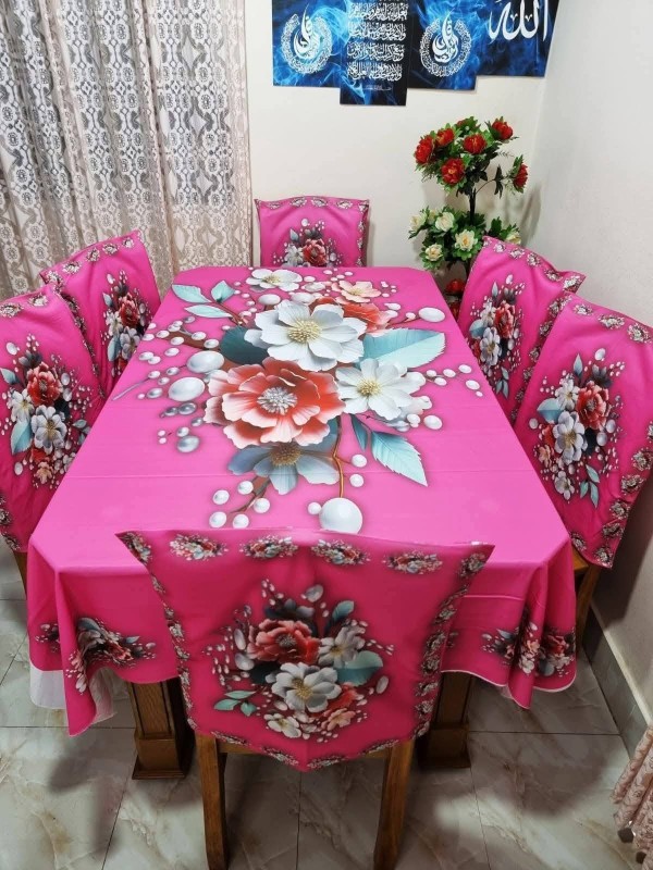 Premium 3d Print Dining Table cover Set