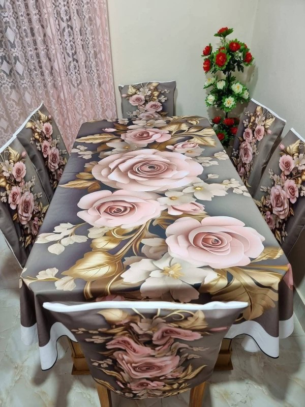 Premium 3d Print Dining Table cover Set