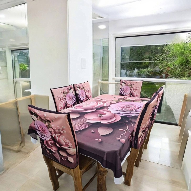Premium 3d Print Dining Table cover Set